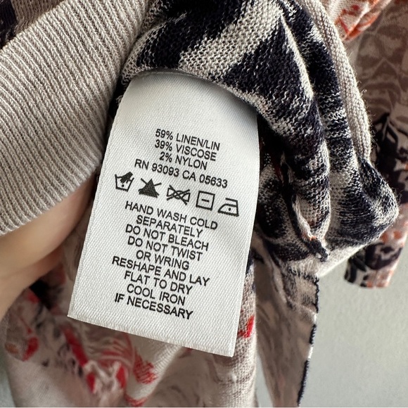 Nic + Zoe Multicolor Patterned Linen Knit Top PS - Picture 6 of 10